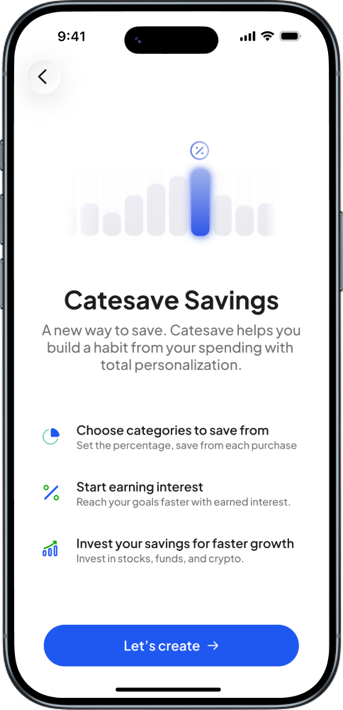 Catesave App Screen 1